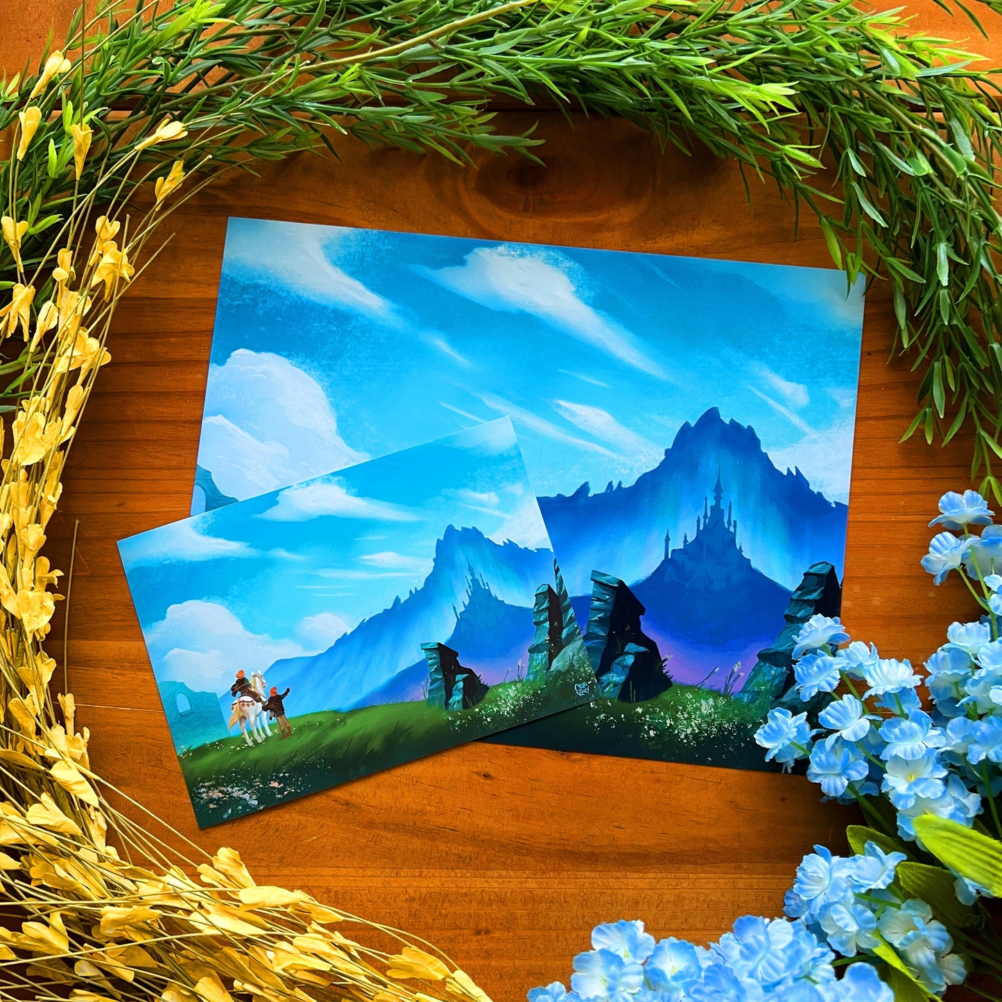 Castle Hillside Art Print