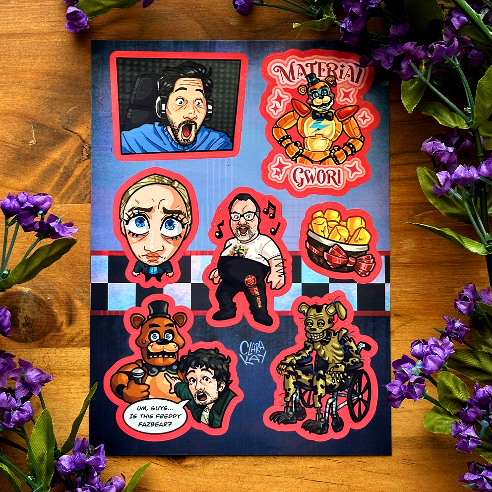 Animatronic Vinyl Sticker Sheet