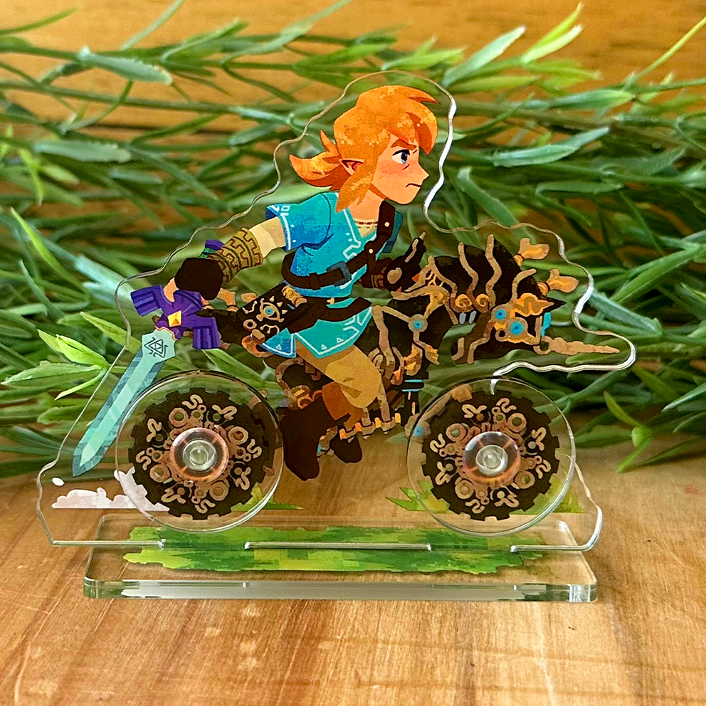 Legendary Bike Standee with Spinning Wheels