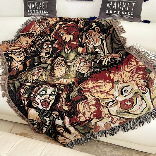 Icons of Horror Woven Blanket