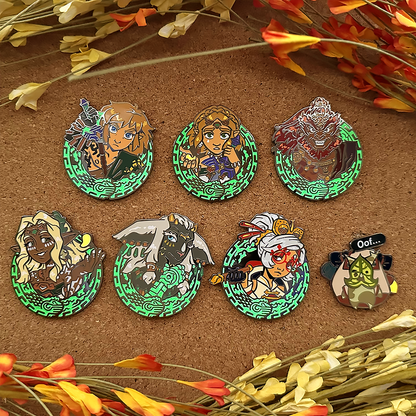 Ensemble complet de broches en émail avec la lumière de la bénédiction