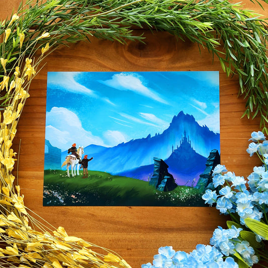 Castle Hillside Art Print