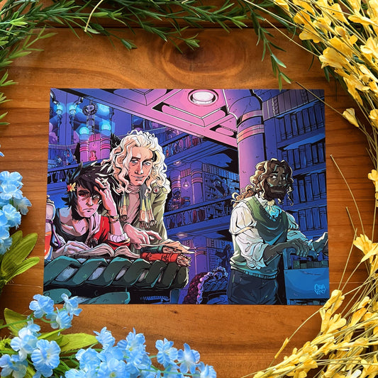 In The Library Art Print