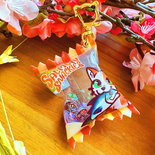 Cat Food Bag Charm: Salmon Snackies