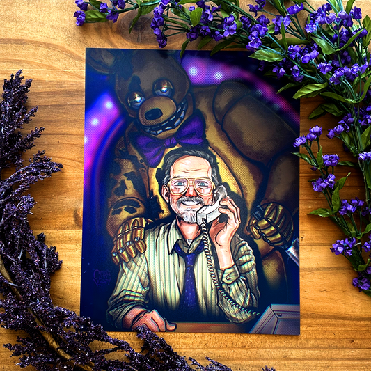 The Man and the Rabbit Art Print