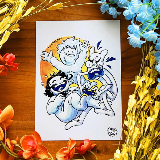Classic Funny Boys Art Print