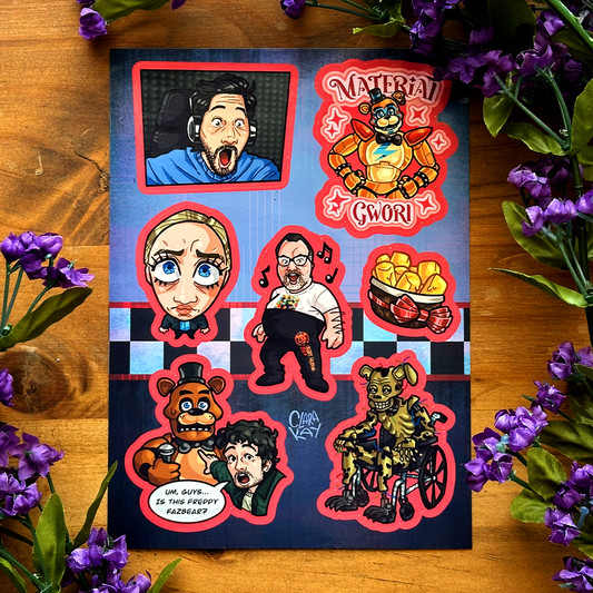 Animatronic Vinyl Sticker Sheet