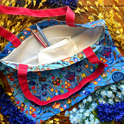 Bolsa de mano con artículos legendarios